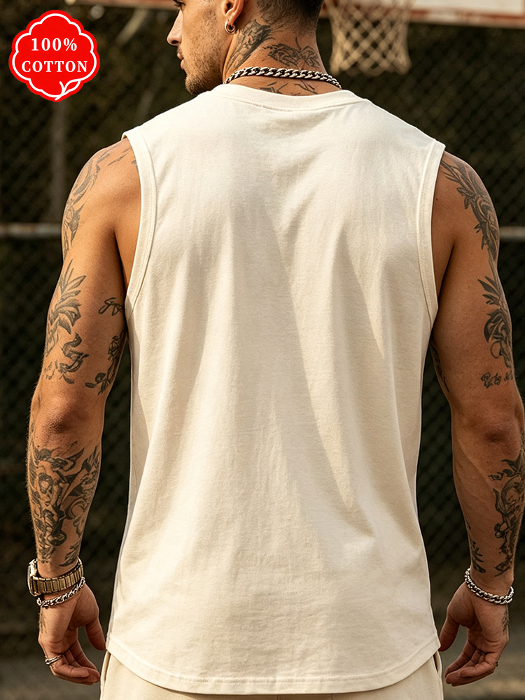Men 100% Cotton Crew Neck Tank - đánh giá và giá Drone Buzzer