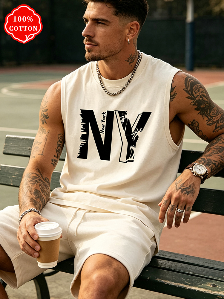 Men 100% Cotton Crew Neck Tank - đánh giá và giá Drone Buzzer