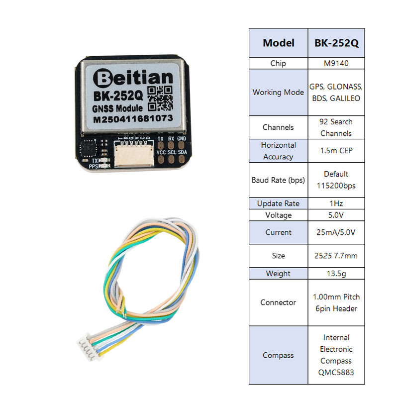 Beitian BK-252Q GPS GNSS Modul - đánh giá và giá Drone Compass